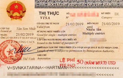 Sample of Vietnamese tourist visa